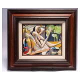 WAC107 Framed "House in the Woods" Etching by Allen ? 