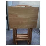 MFE005 - 5-Piece Folding Tray Tables w/Handy Storage Caddy