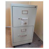 MFE006 - 2 Drawer Wheeled File Metal File Cabinet 