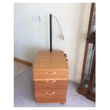 MFE012 Wooden Rolling Nightstand Cabinet 