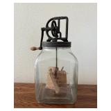 MFE027- Vintage Glass Dazey Butter Churn