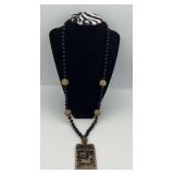 KPT046-Gorgeous Jade And Onyx Beaded Necklace