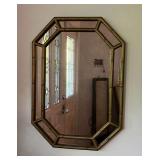 MLC013- Faux Gold Toned Bamboo Mirror 