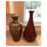 MLC030 Large Ceramic & Wooden Vases