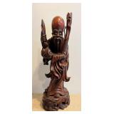 MLC039- Vintage Japanese Wooden Carving God Of Longevity 