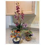 MLC060- Faux Orchid & Mini Floral Arrangements 