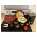 MLC100 Japanese Lacquer Ware & Ceramic Pot