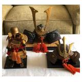 MLC115 - JAPANESE CAST METAL SAMURAI KABUTO HELMETS AND MORE