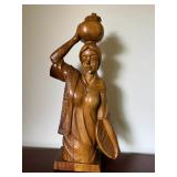 MLC132- Hand Carved Women With Jug On Head