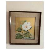 MLC149 Framed Original Japanese Floral Painting 
