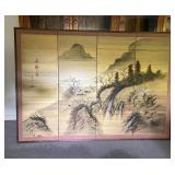 MLC173- Asian Silk Screen (4) Panel Wall Hanging