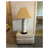 MLC191 Ceramic Table Lamp & Ottoman Footstool