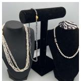 MLC412-Trio Of Pearl Necklaces 