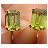 MLC429-Beautiful Peridot 10k Gold Earrings
