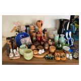 MHT003- Vintage Wooden, Marble & Glass Decor - Vintage Kokeshi Dolls & More