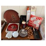 MHT023- Lacquered Trays & Asstd Household Goods