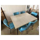 MHT031- Vintage Retro (7) Piece Dinette Set - Dining Table Set 