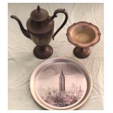 MHT064 - WM ROGERS & SON TEAPOT AND COMPOTE BOWL