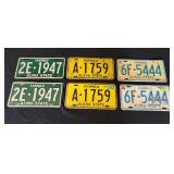 MHT087 - Six Vintage Hawaii State License Plates
