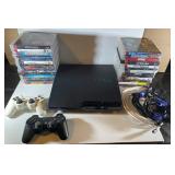 HKT005 Ultimate PS3 Playstation 3 Lot Slim Console, Controllers, 27 Games