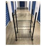 HTS021 Metal Wire Rack Shelf On Wheels
