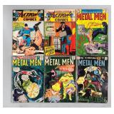 HTS252 - 6 SILVER AGE COMIC BOOKS SUPERMAN ACTION COMICS + METAL MEN