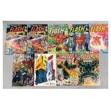 HTS258 - 9 BRONZE/MODERN AGE DC COMIC BOOKS FLASH + METAL MEN