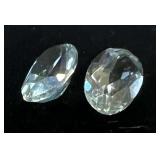 HTS267- (2) Oval Blue Topaz Gemstones