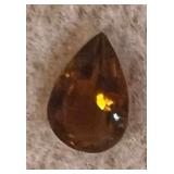 HTS270- Tear Drop Golden Topaz Gemstone