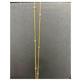 HTS411- Gold Tone Necklace With Shell Pendant