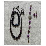 HTS433- Costume Necklace & Earrings Set