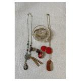 HTS456- Jade Necklace & Costume Jewelry Lot