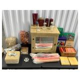 HTS468 Small Mirrored Cabinet, Perfume Bottles, Trinket Boxes & Various Candles