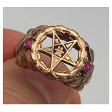 HTS506-10k Gold Masonic Ring