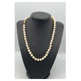HTS511- Beautiful Fine Pearl Necklace 14k Gold Clasp