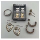 HTS515- Sterling Silver Earrings And A Ring