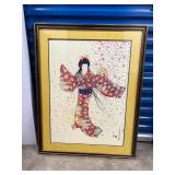 HTS600- Framed Otsuka Lady & Her Kimono