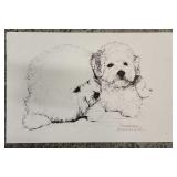 HTS626 Martha Van Loan Numbered Dog Print