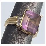 HTS703-Beautiful 14k Gold Ametrine Ring