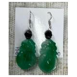 HTS832- Myrna Lee Change Jade Earrings 