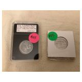 HTS282 1910 China 10 Cent Coin & 1940 Spain 10 Centavos Coin