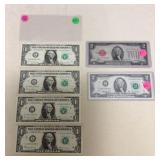 HTS294 US One & Two Dollar Bills 