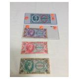 HTS295 Four US Military Payment Certificates