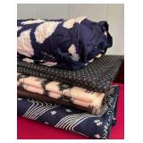 WHT003- Vintage Tie Dyed Shibori Fabric & Japanese Obi Fabric