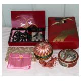 WHT065 - GEMSTONE JEWELRY, CERAMIC CONTAINER AND MORE