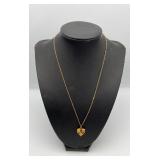 WHT102-14k Gold Harvest Heart Necklace