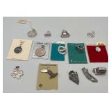 WHT105-Fourteen Sterling Silver Travel Pendant/Charms Collection