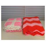 MCT040 Two Handcrafted Knit Blankets