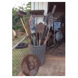 MCT055 Metal Trash Can Of Garden Tools 