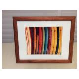 MCT062 Koa Framed Art Photography Picture Of Surfboards 